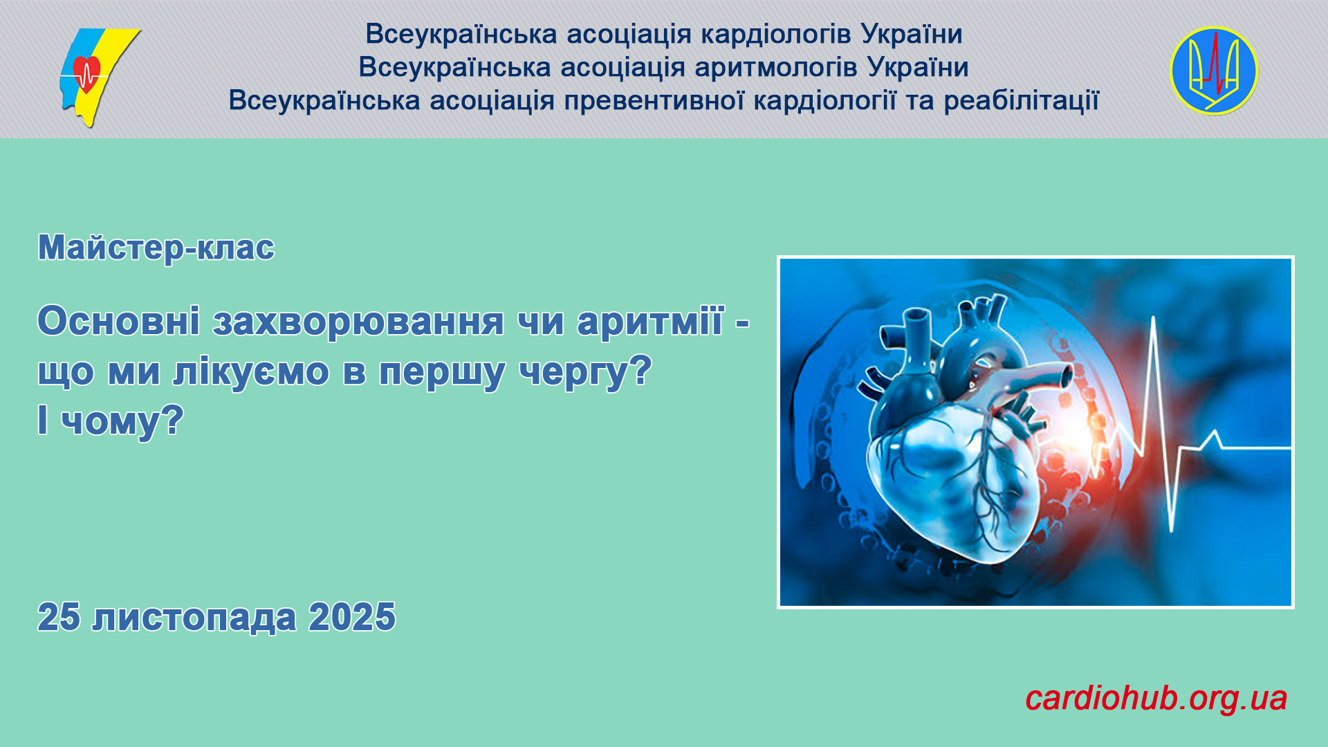 Майстер-клас: «Основні захворювання чи аритмії – що ми лікуємо в першу чергу? І чому?»